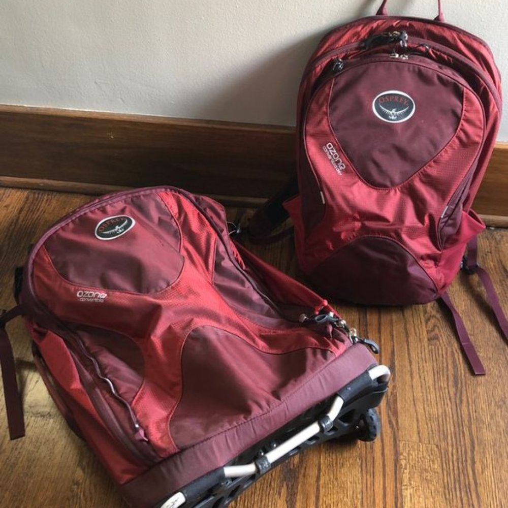 OSPREY Travel Rolling Carry On and Backpack Combo